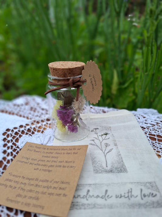 Mini Blooms in Glass Jar