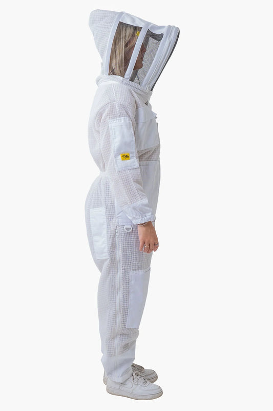 3 Layer Super Cool Mesh Beekeeping Suit With Fencing Veil