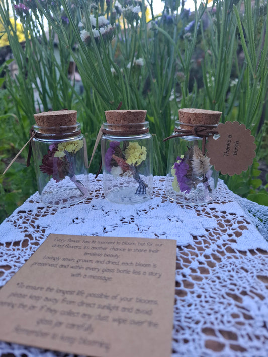 Mini Blooms in Glass Jar