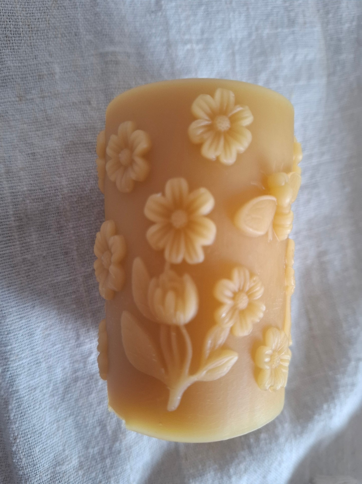 Blooms Beeswax Pillar